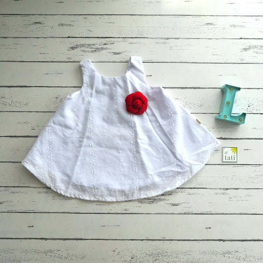 Blossom Dress in White Eyelet
