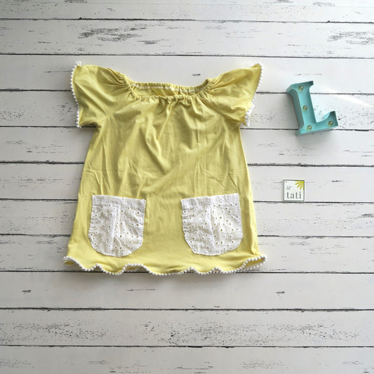 Rue Dress in Yellow Stretch