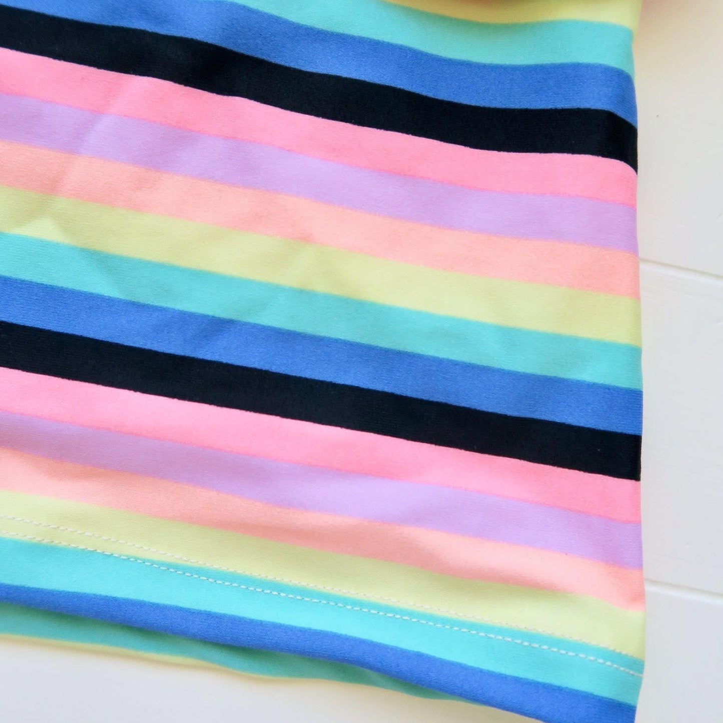 Citrus Swimsuit in Pastel Black Stripes Print - Lil' Tati