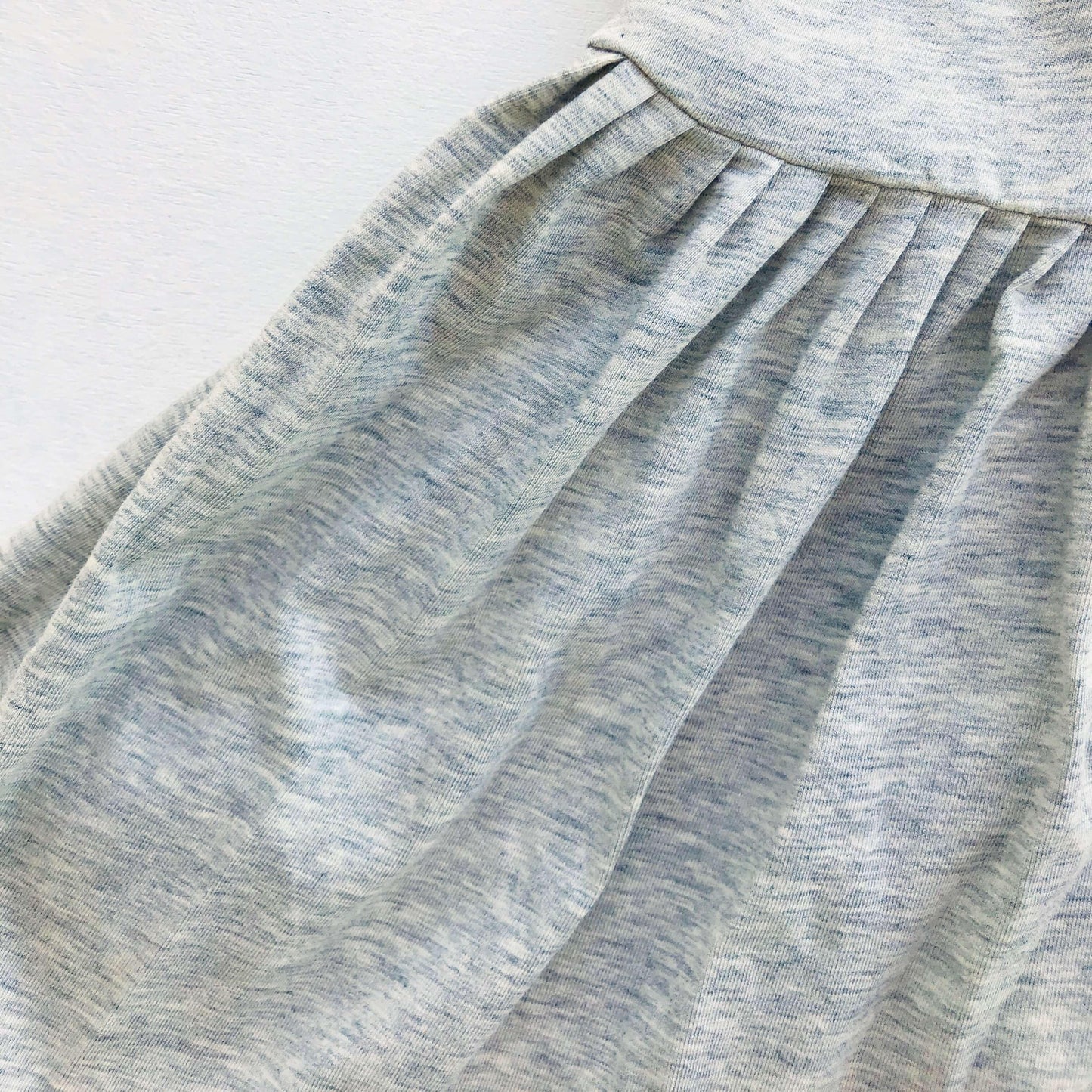 Dahlia Dress - Tie-strap in Gray Cotton Stretch - Lil' Tati