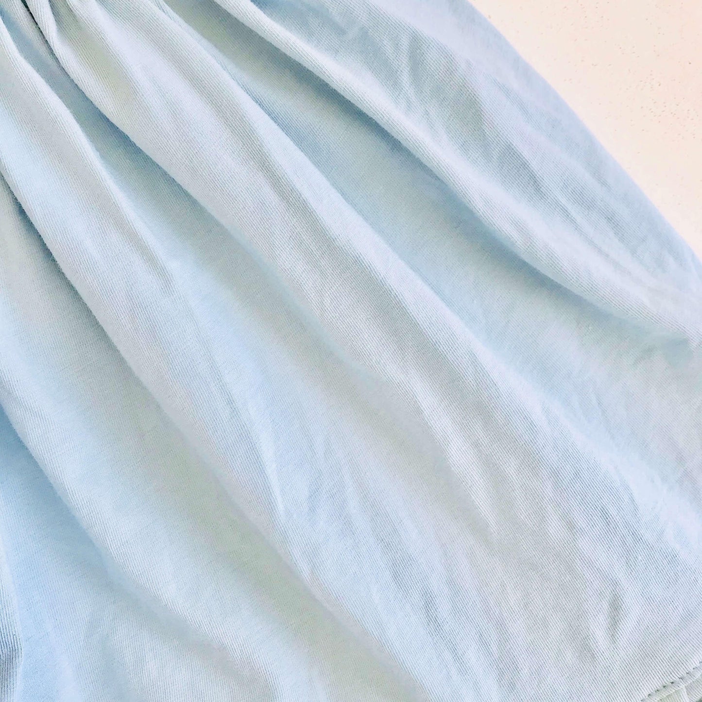 Dahlia Dress - Tie-Strap in Light Blue Cotton Stretch - Lil' Tati