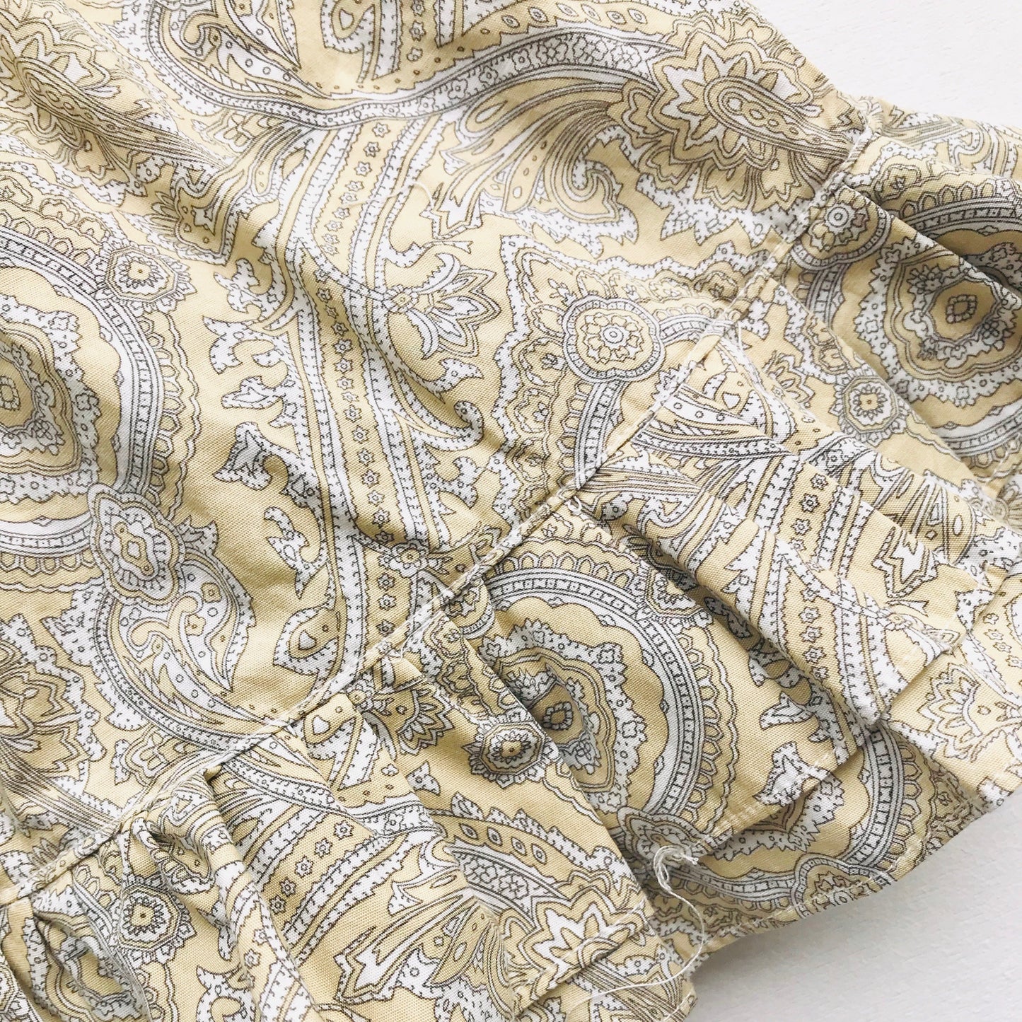 Dahlia Dress - Tie-Strap in Beige Paisley - Lil' Tati