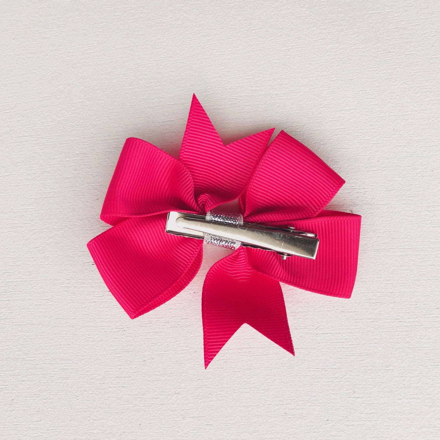Silver Flower Bow Hair Clips - Lil' Tati