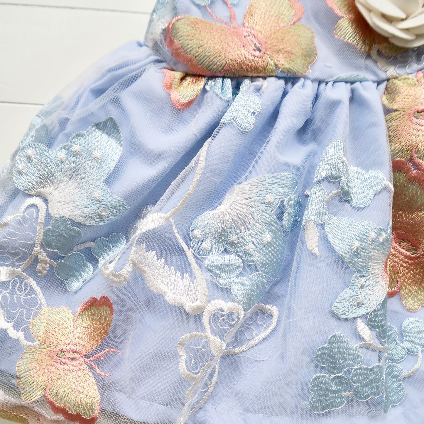 Iris Dress in Blue Butterfly Tulle - Lil' Tati