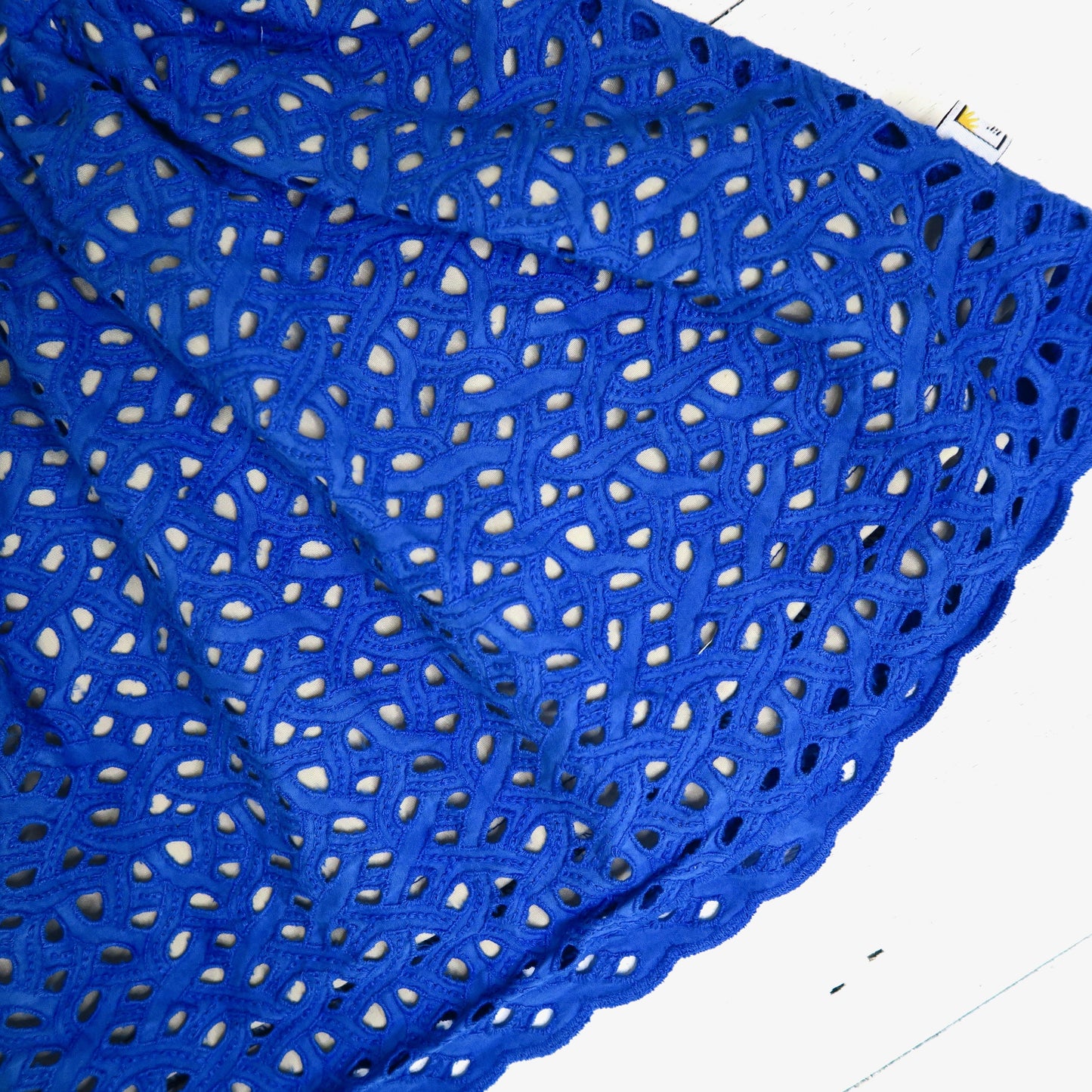 Iris Dress in Classic Blue Eyelet - Lil' Tati
