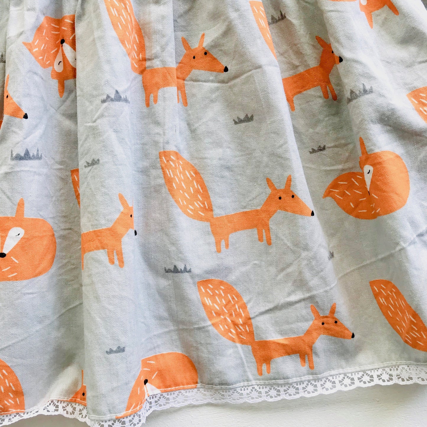 Iris Dress in Orange Gray Fox - Lil' Tati