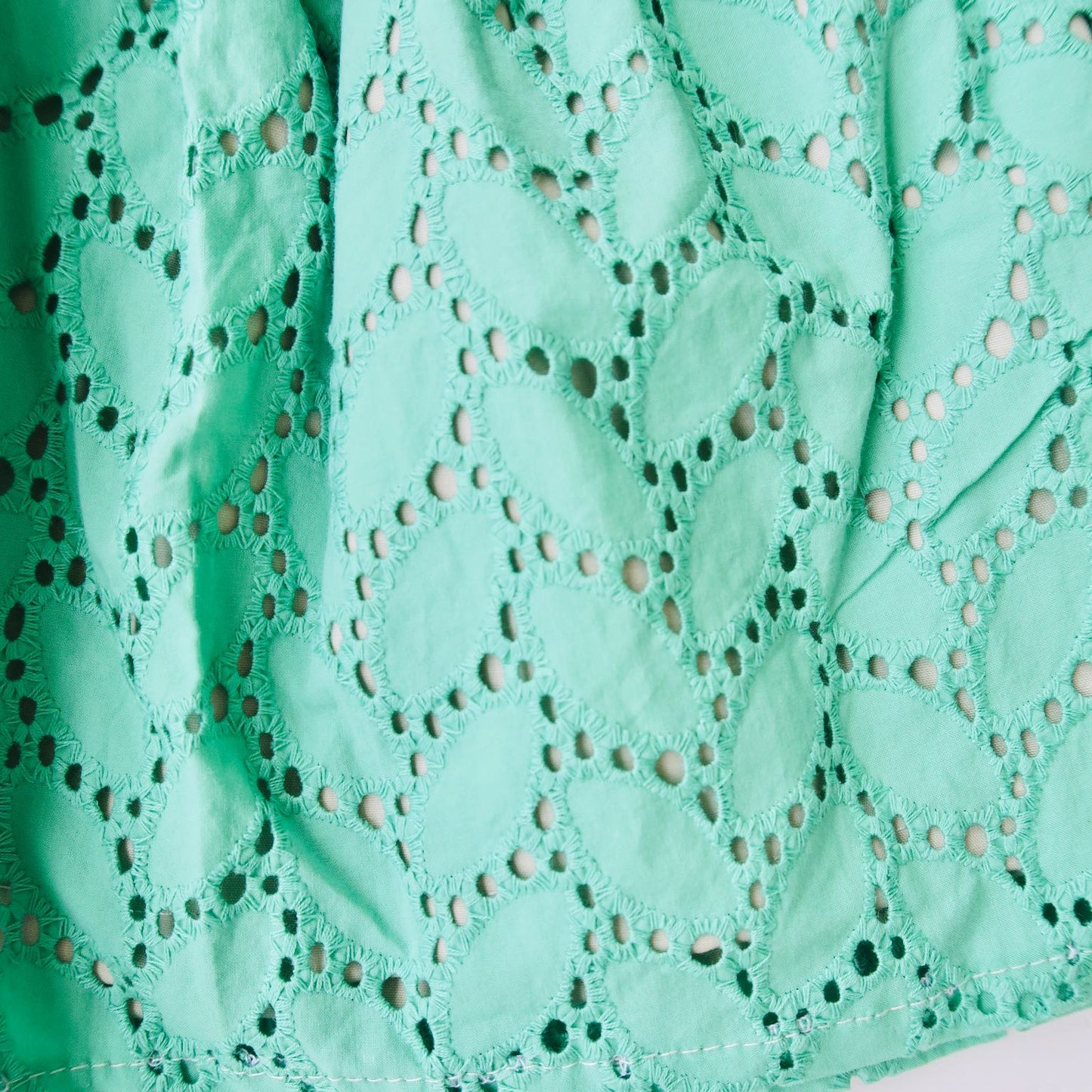 Iris Dress in Jade Leaves Eyelet - Lil' Tati