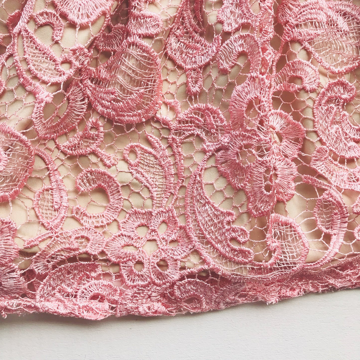 Iris Dress in Pink Shine Lace - Lil' Tati