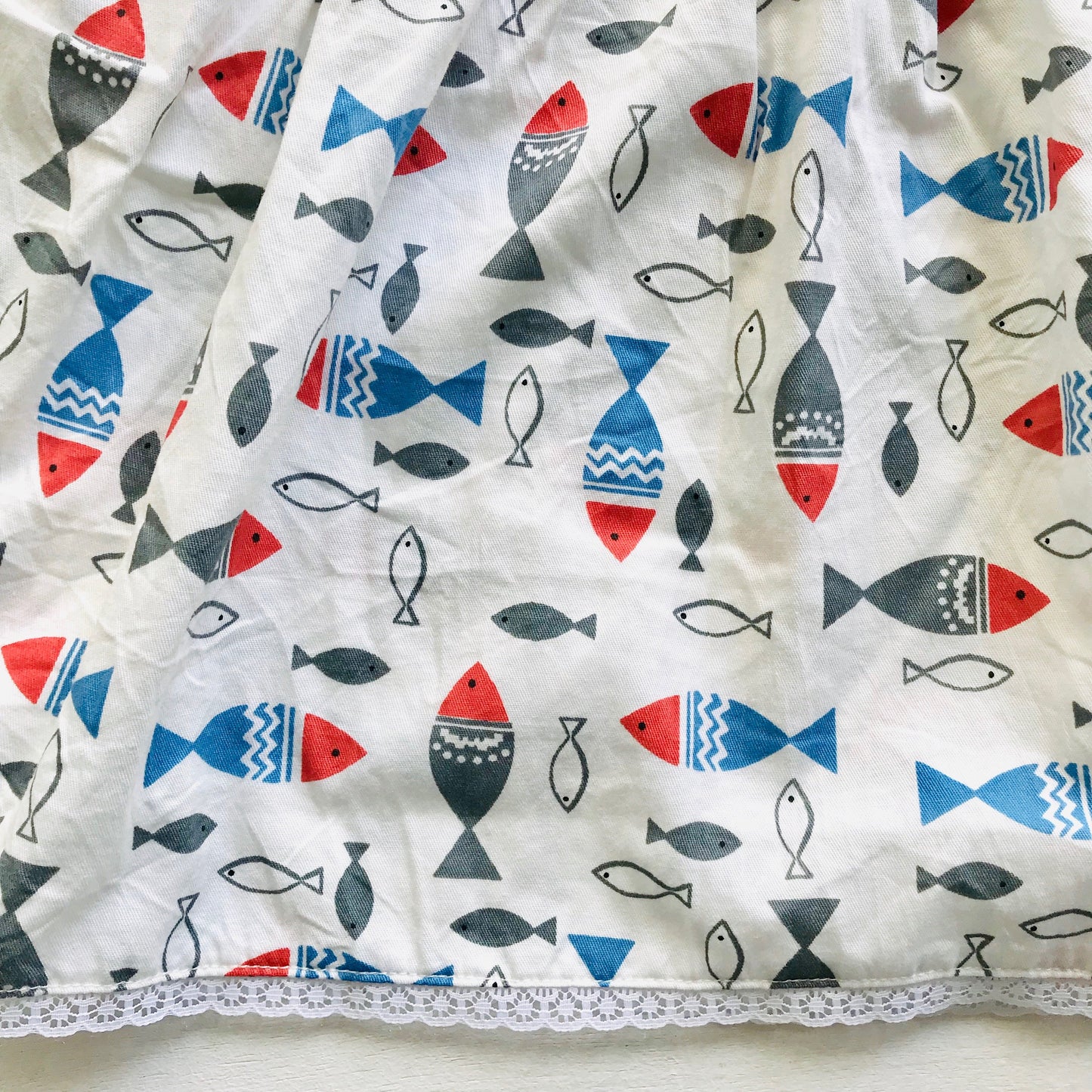 Iris Dress in School of Fish White - Lil' Tati