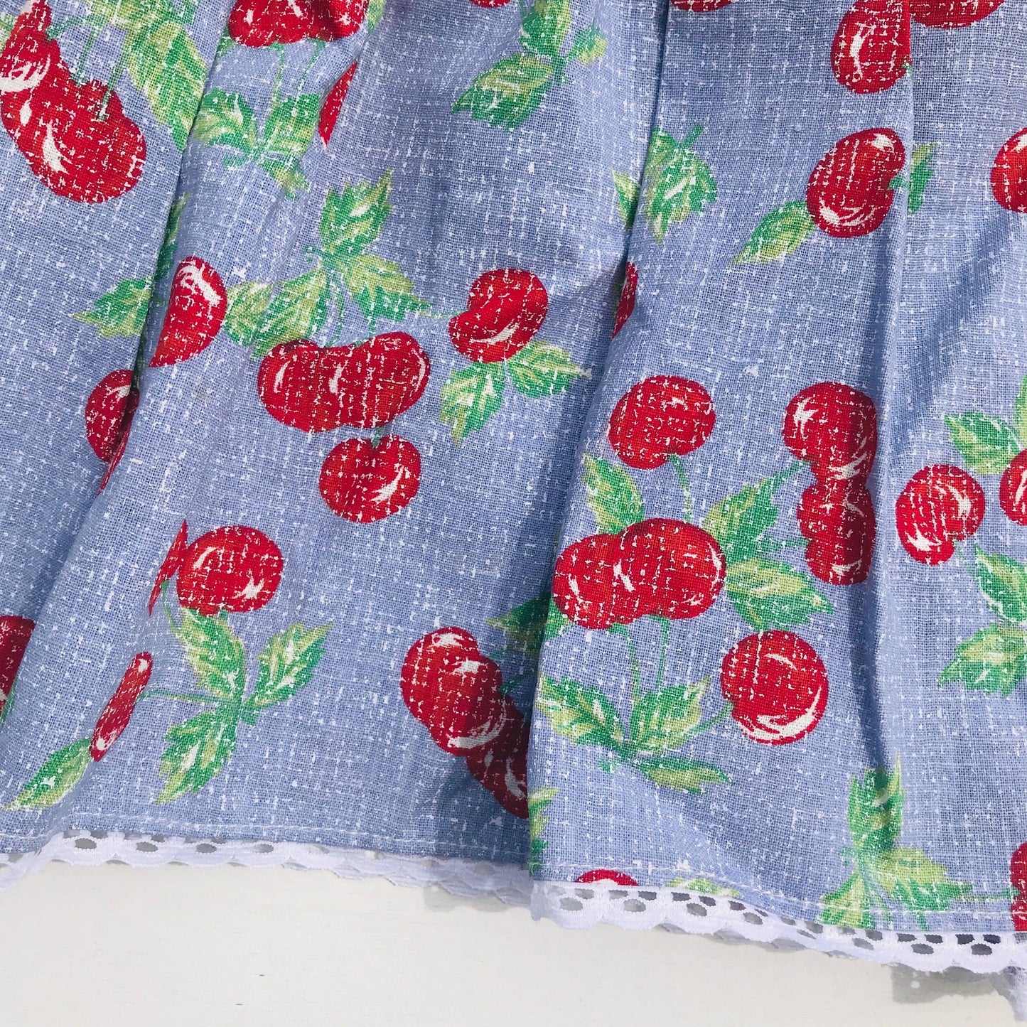 Iris Dress in Sky Cherries - Lil' Tati
