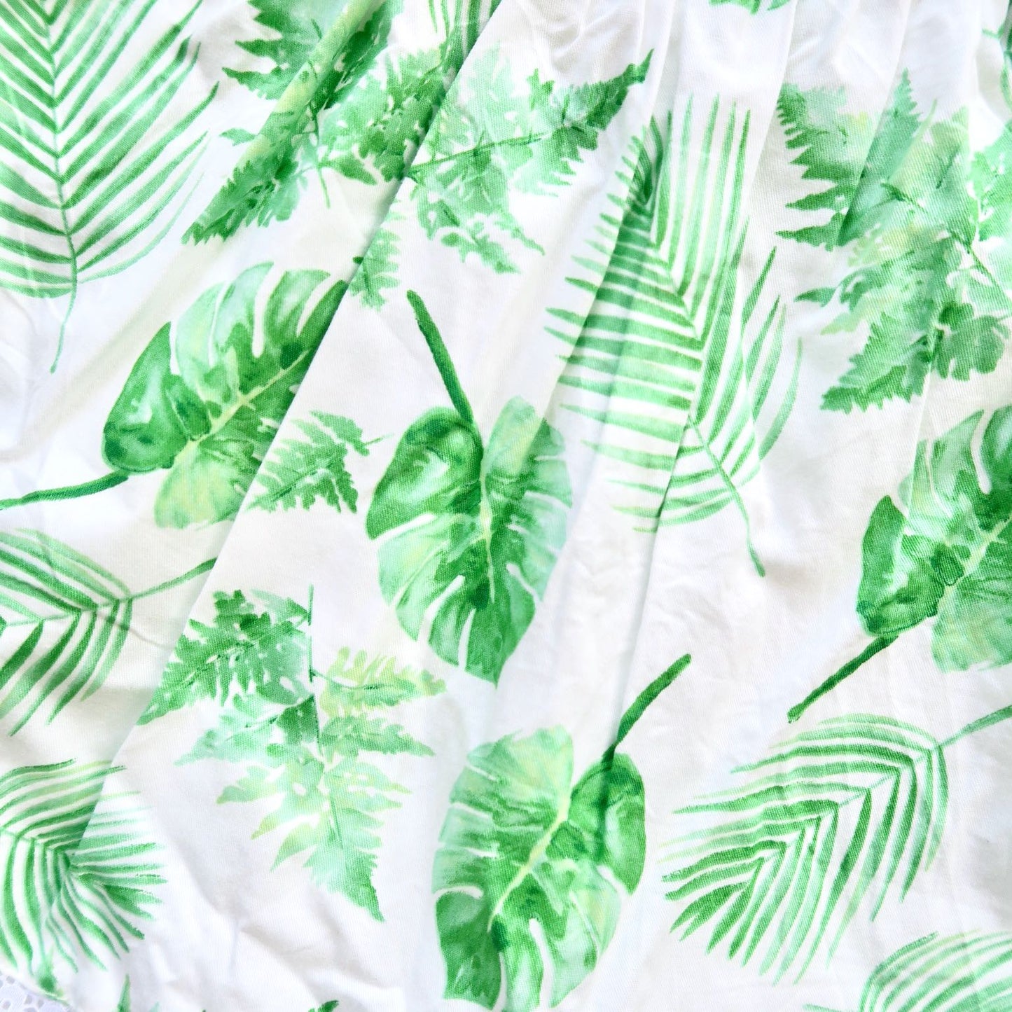 Iris Dress in Summer Leaves Print - Lil' Tati