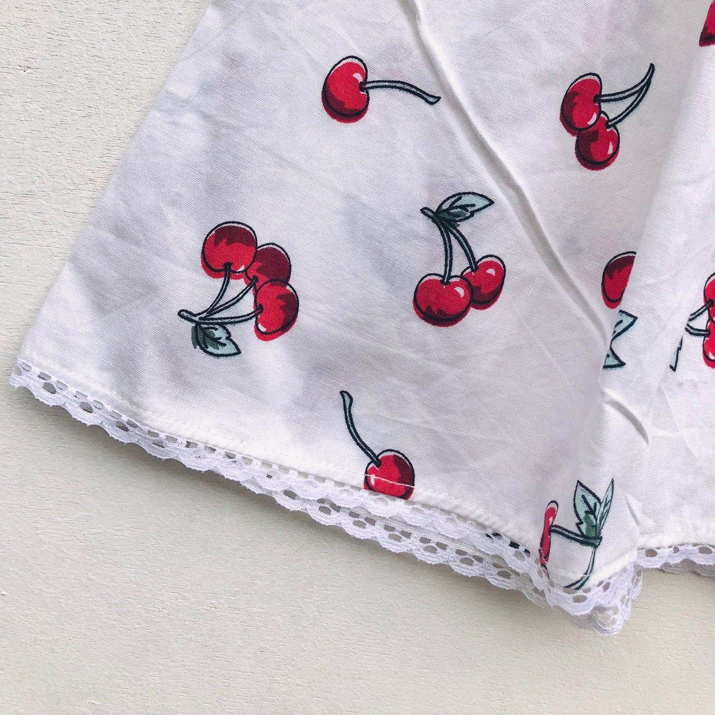 Iris Dress in White Cherries - Lil' Tati