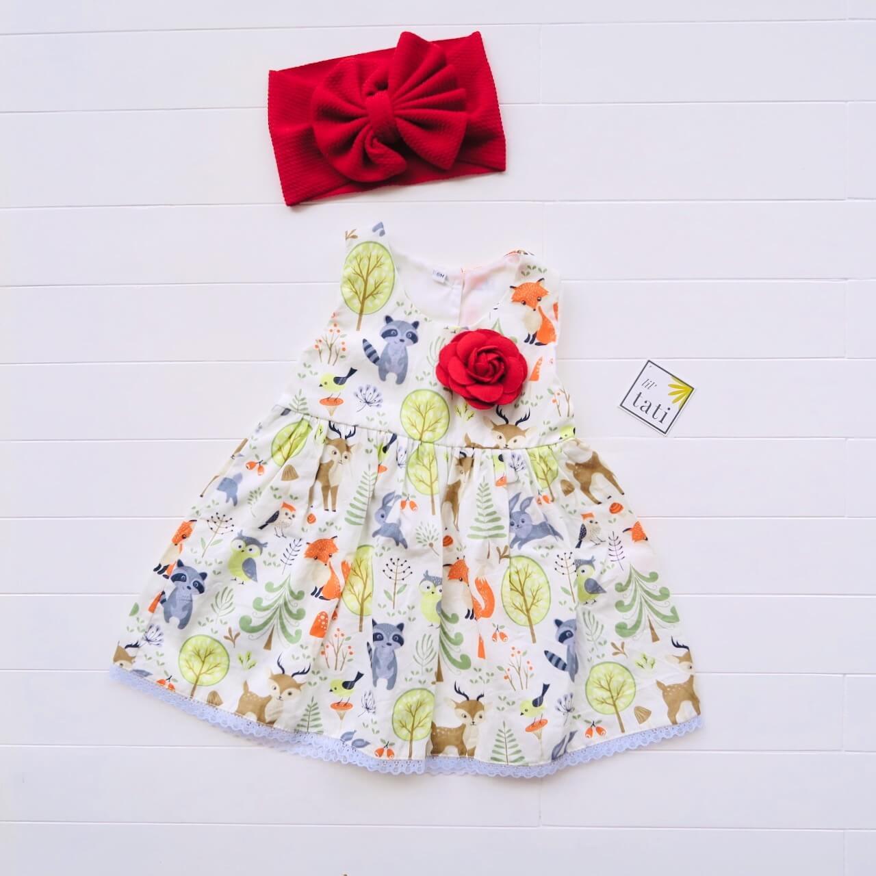 Iris Dress in Woodland Forest - Lil' Tati