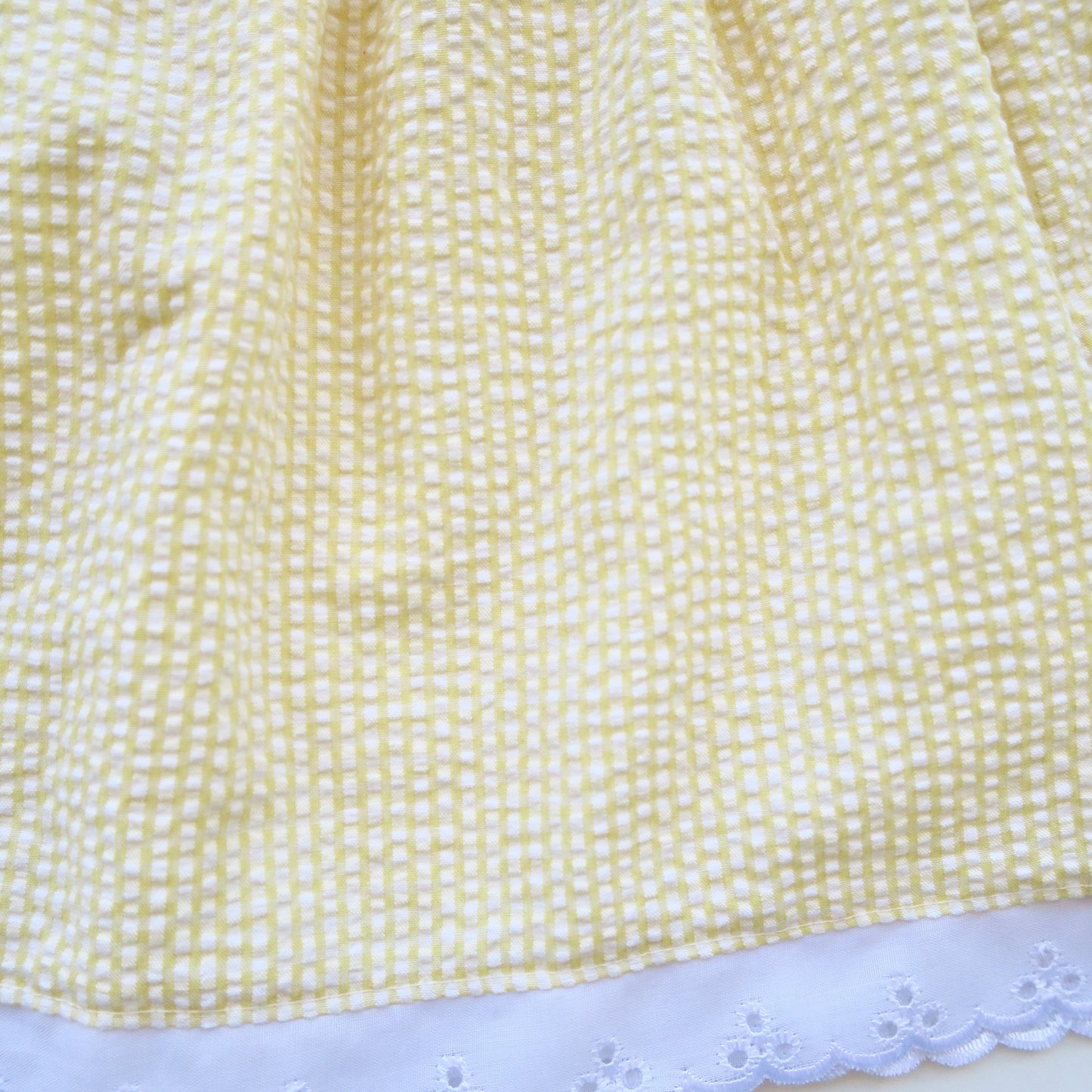 Iris Dress in Yellow Seersucker - Lil' Tati