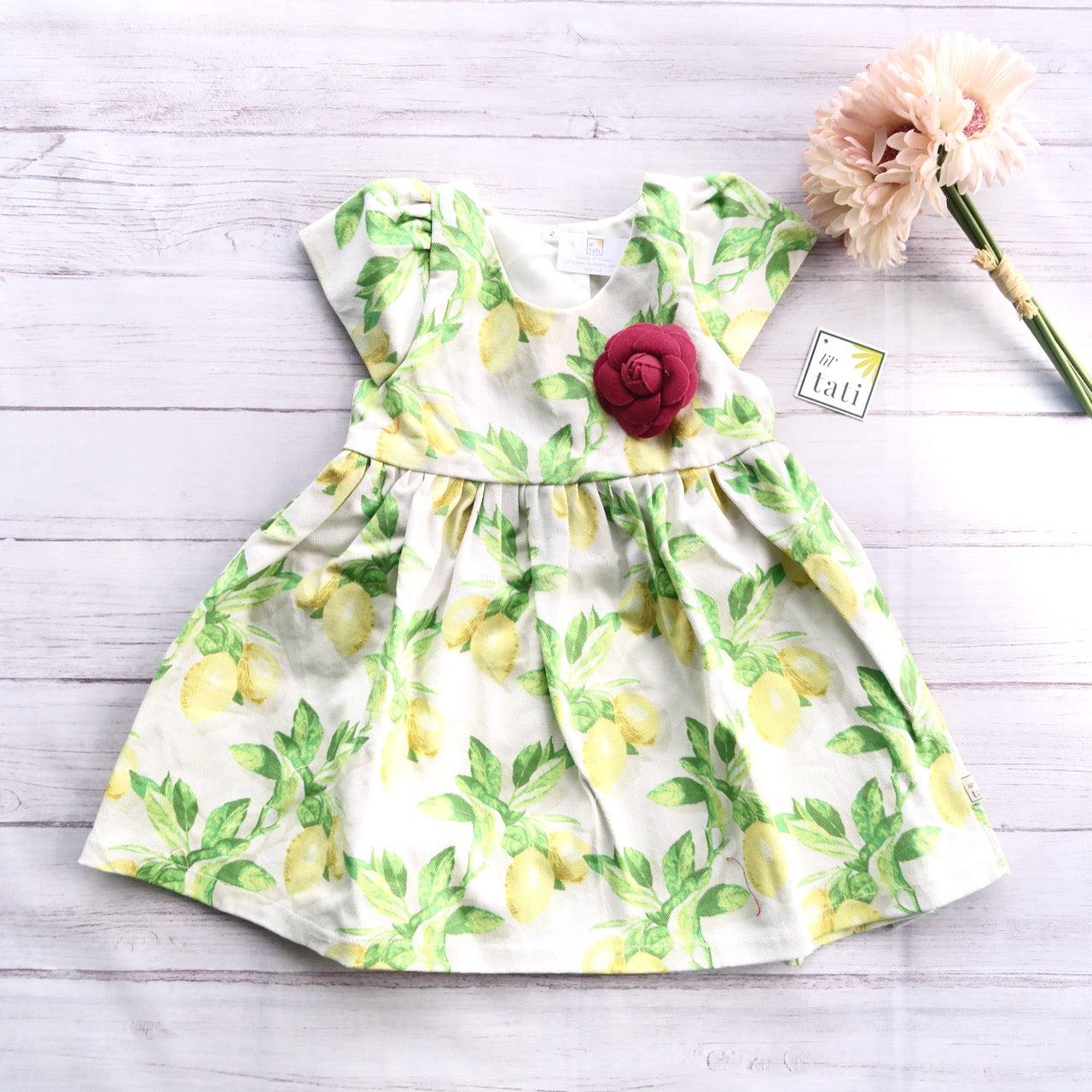 Lotus Dress in Fresh Lemons - Lil' Tati