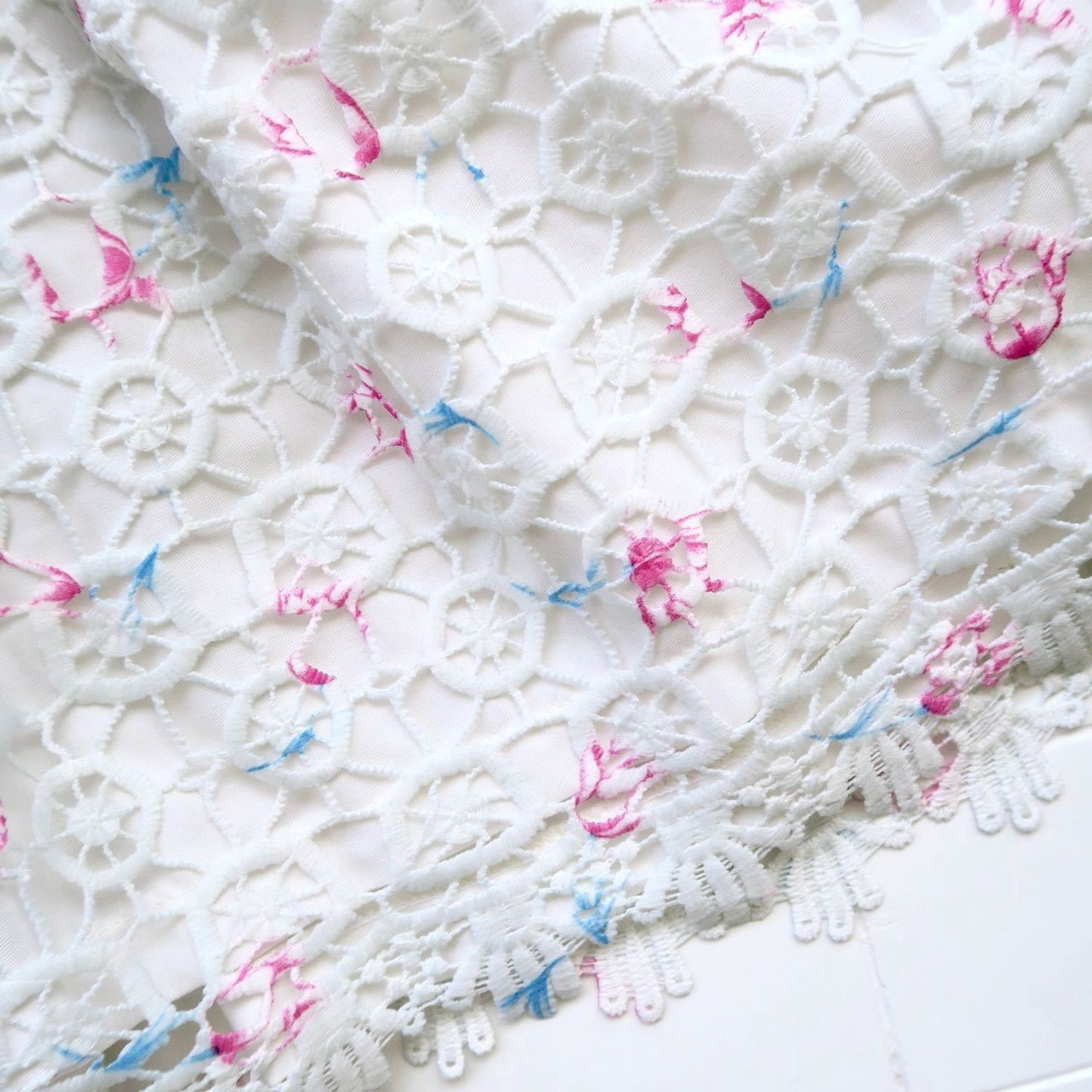 Lotus Dress in Mint Circlet Lace - Lil' Tati
