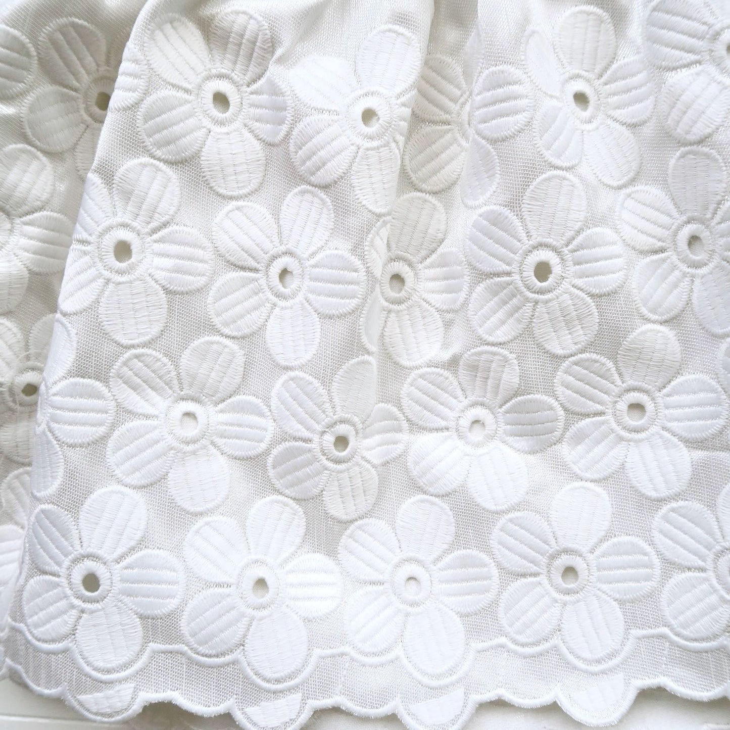 Lotus Dress in Shinny Flowers White - Lil' Tati