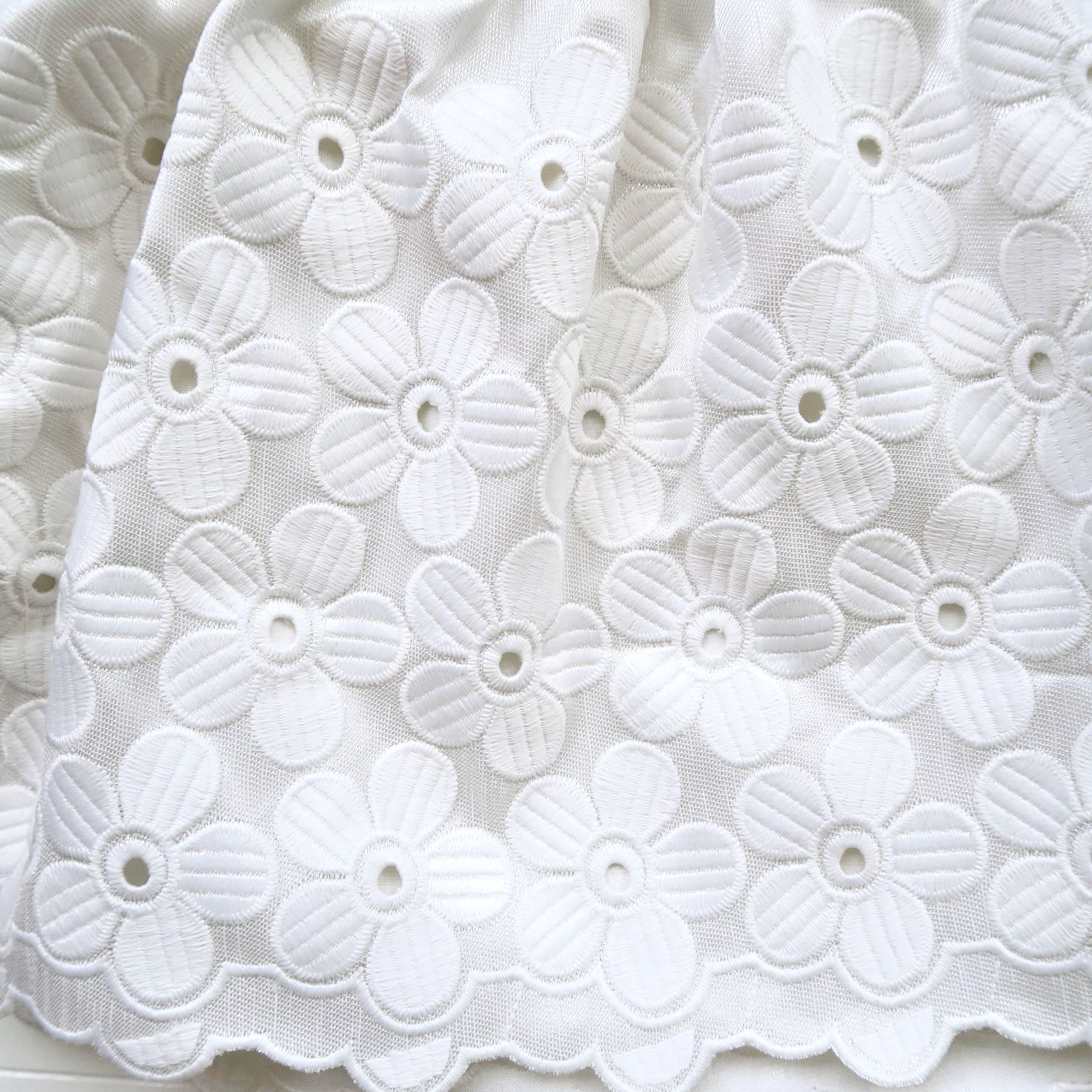 Lotus Dress in Shinny Flowers White - Lil' Tati