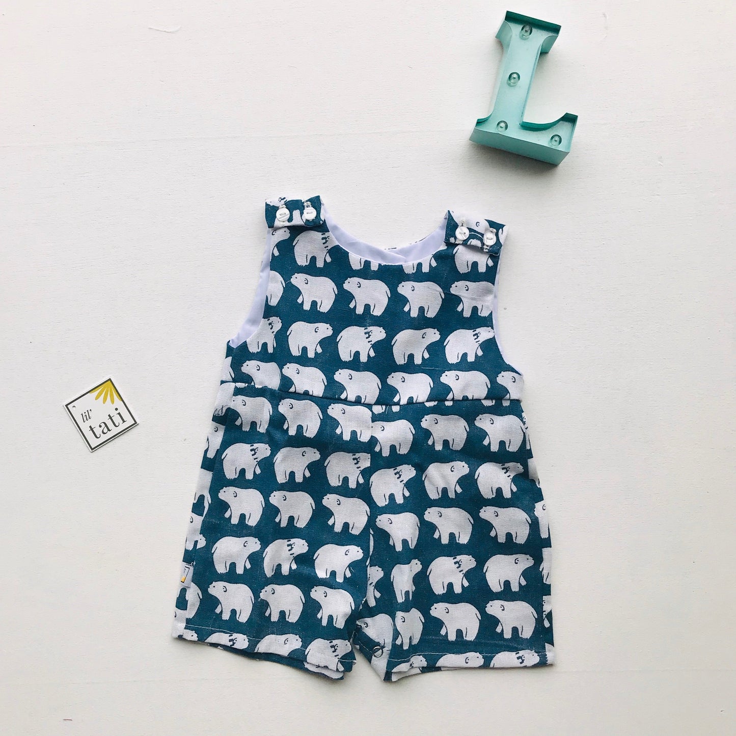 Oak Playsuit in Polar Bear - Lil' Tati