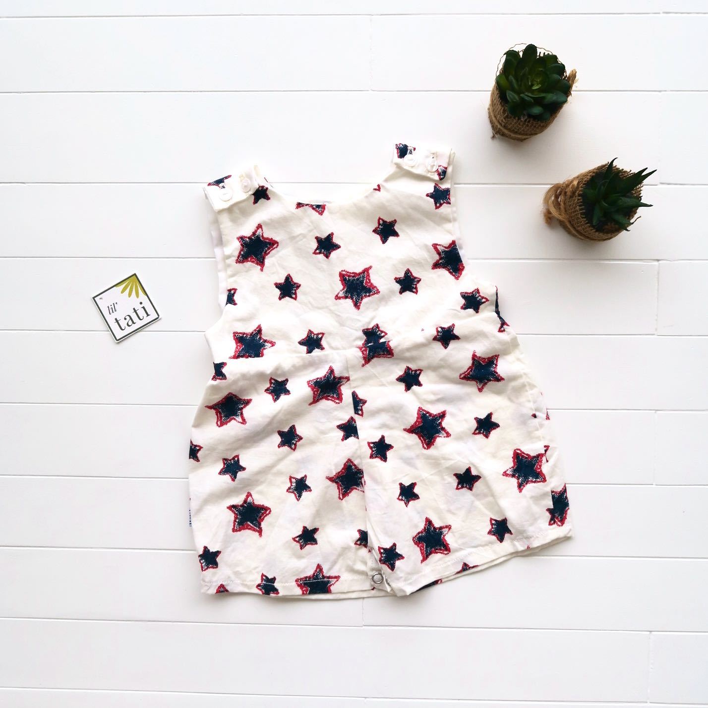 Oak Playsuit in Star Sketch - Lil' Tati