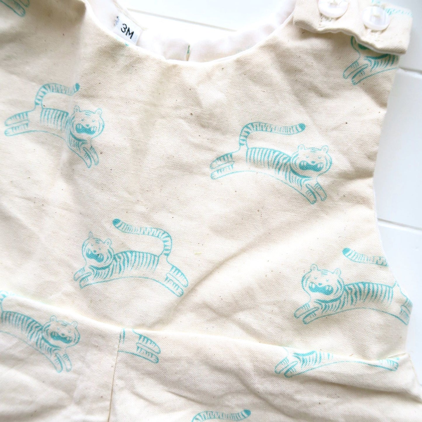 Oak Playsuit in Tiger Linen - Lil' Tati