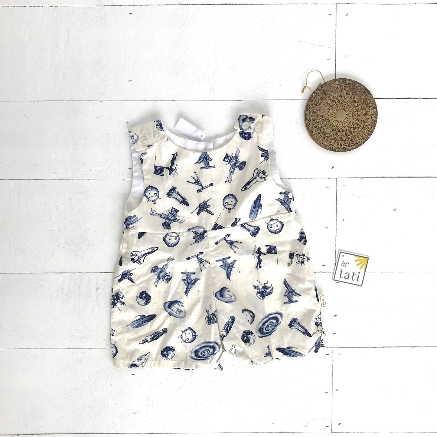 Oak Playsuit in Space Print - Lil' Tati