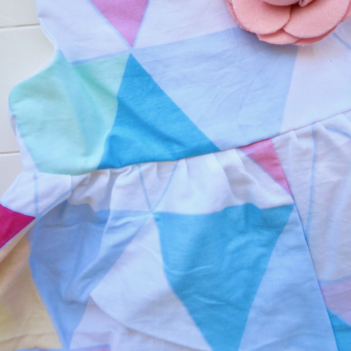 Orchid Playsuit in Bright Triangle Print - Lil' Tati