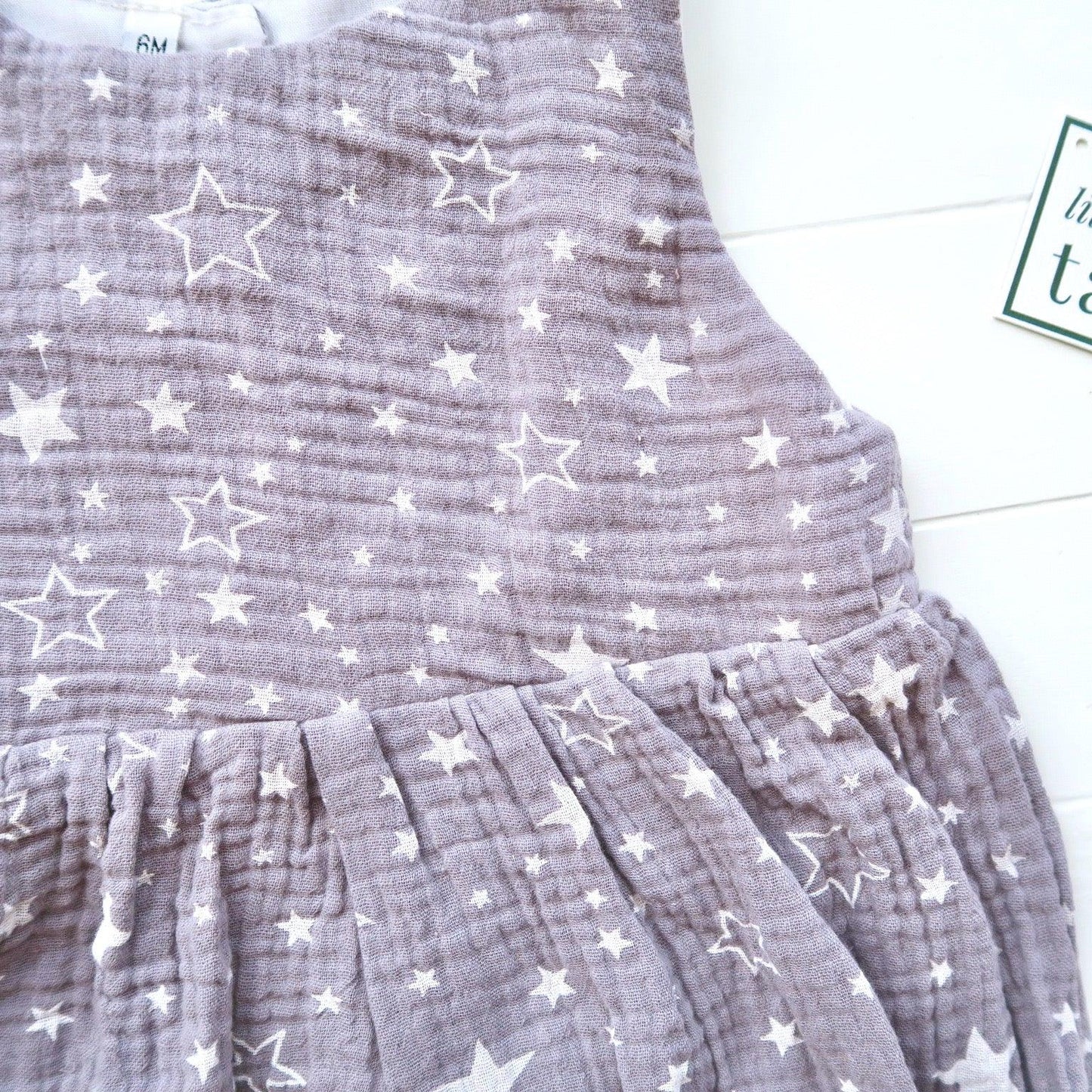 Orchid Playsuit in Gray Stars Crepe - Lil' Tati