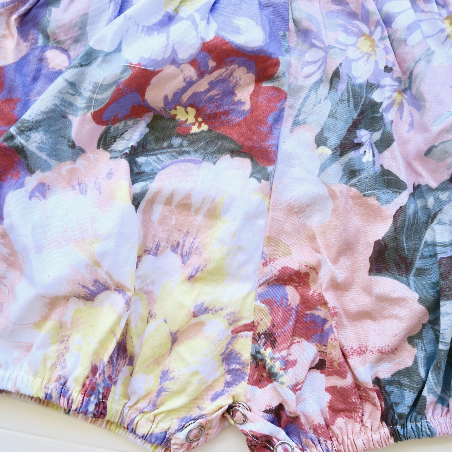 Orchid Playsuit in Pastel Peonies Print - Lil' Tati