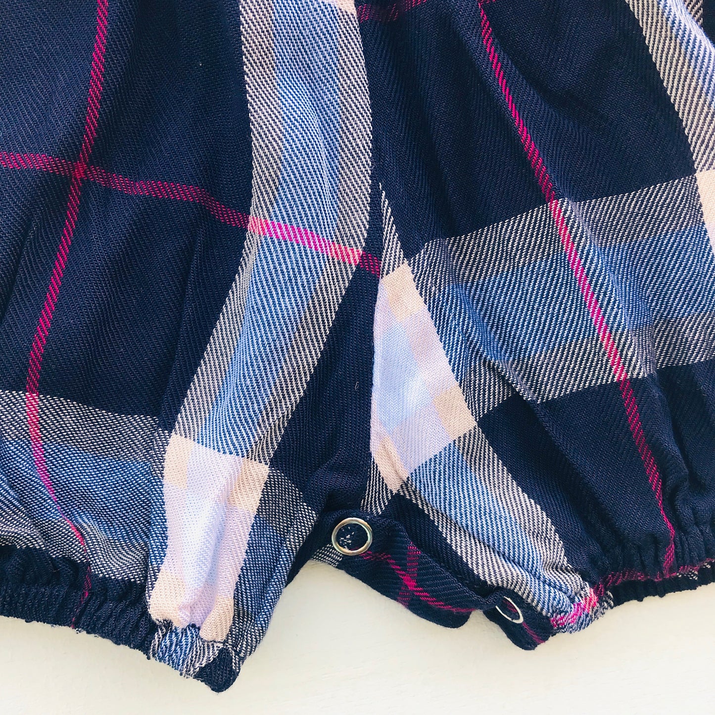 Orchid Playsuit - Ruffle Sleeves in Blue Tartan - Lil' Tati