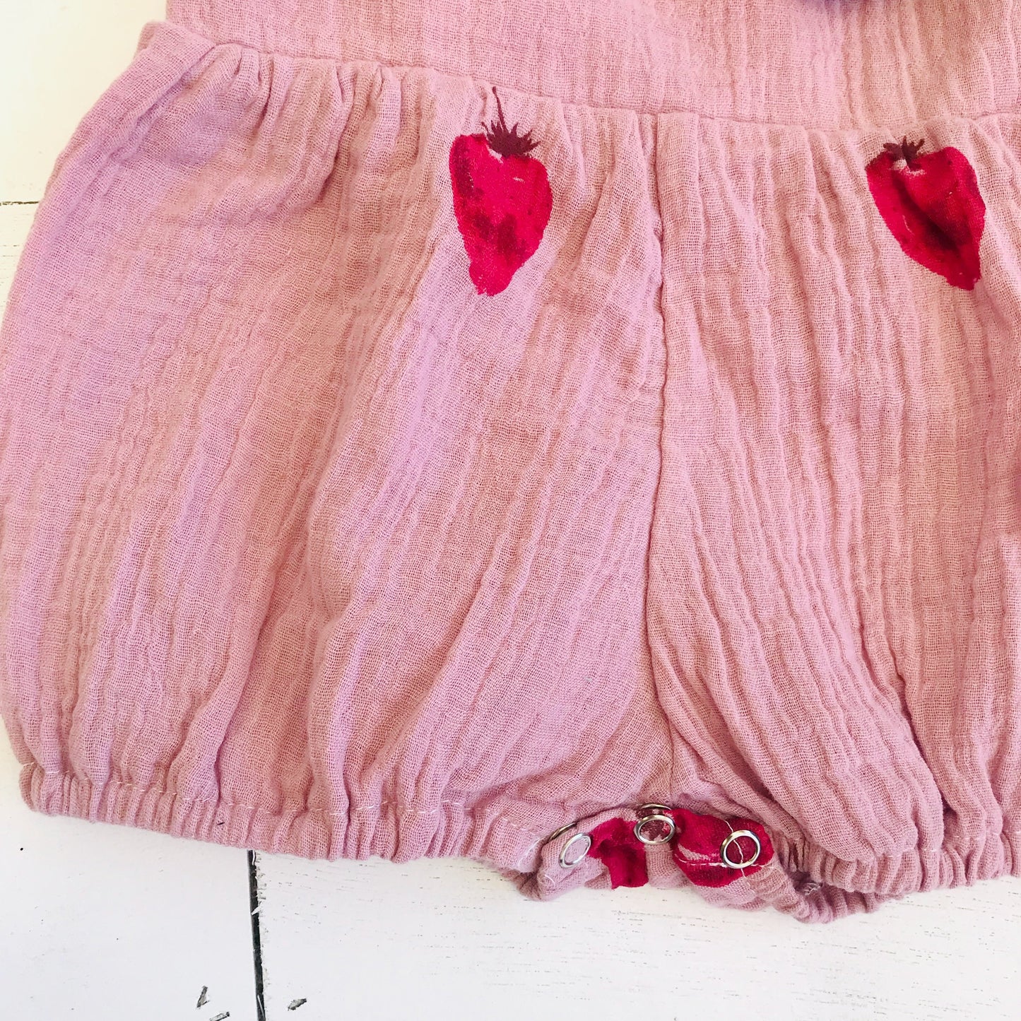 Orchid Playsuit in Crepe - Strawberry Old Rose - Lil' Tati