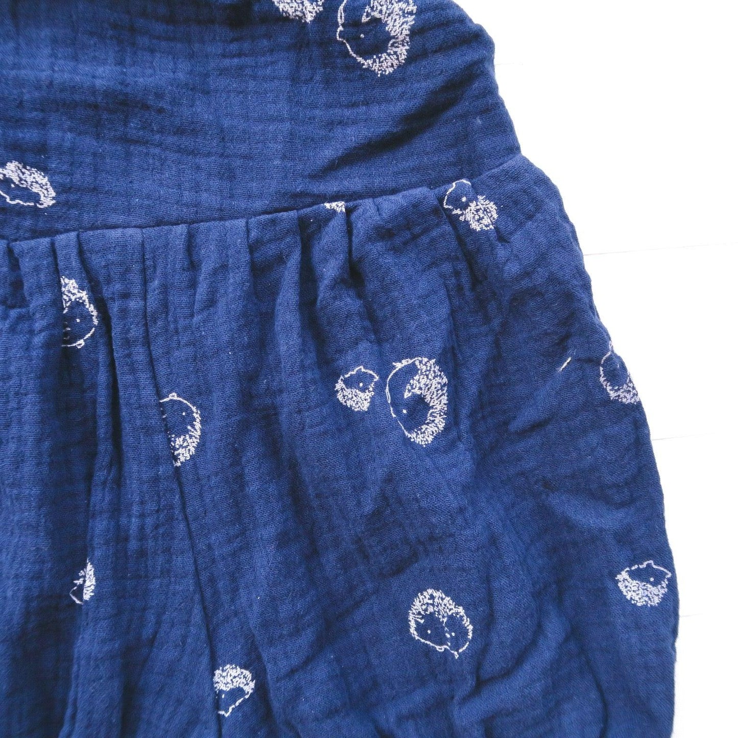 Orchid Playsuit - Collar in Navy Hedgehog Crepe - Lil' Tati