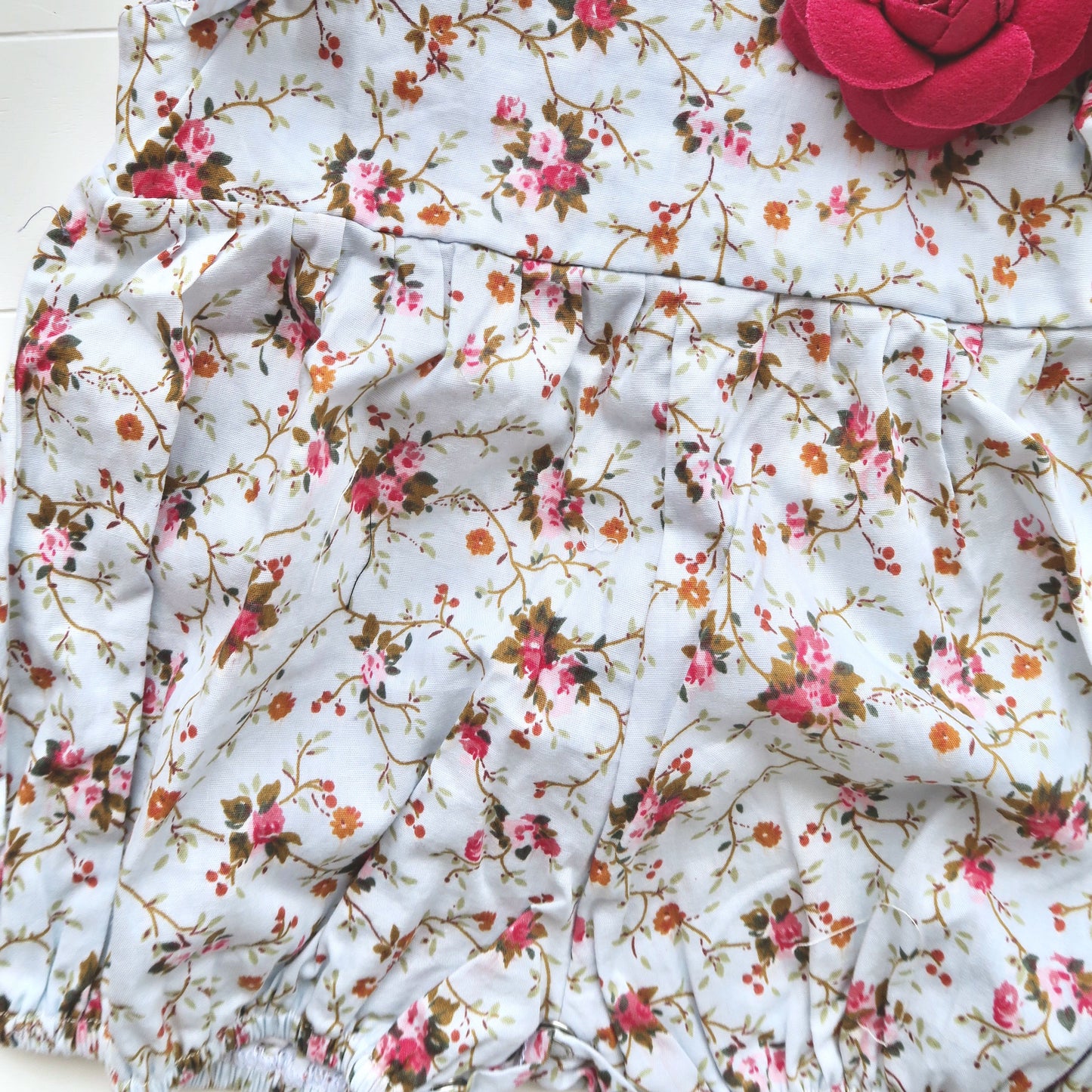 Orchid Playsuit - Ruffle Sleeves in Rose Vine - Lil' Tati