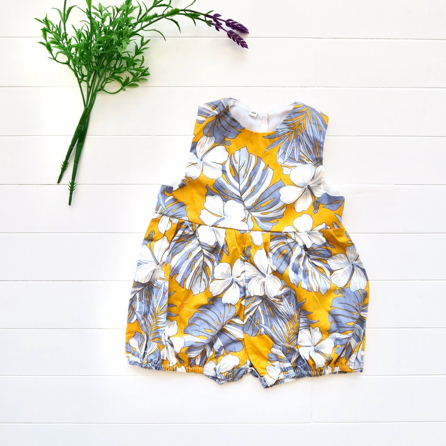 Orchid Playsuit in Aloha Yellow Print - Lil' Tati