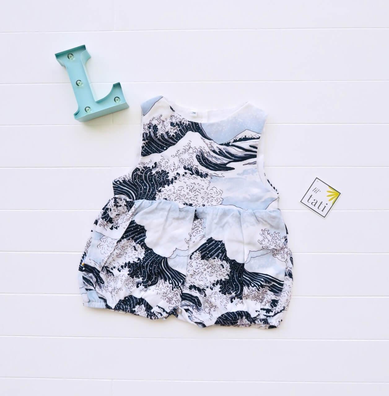 Orchid Playsuit in Asian Waves - Lil' Tati