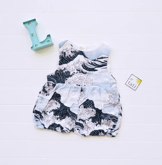 Orchid Playsuit in Asian Waves - Lil' Tati