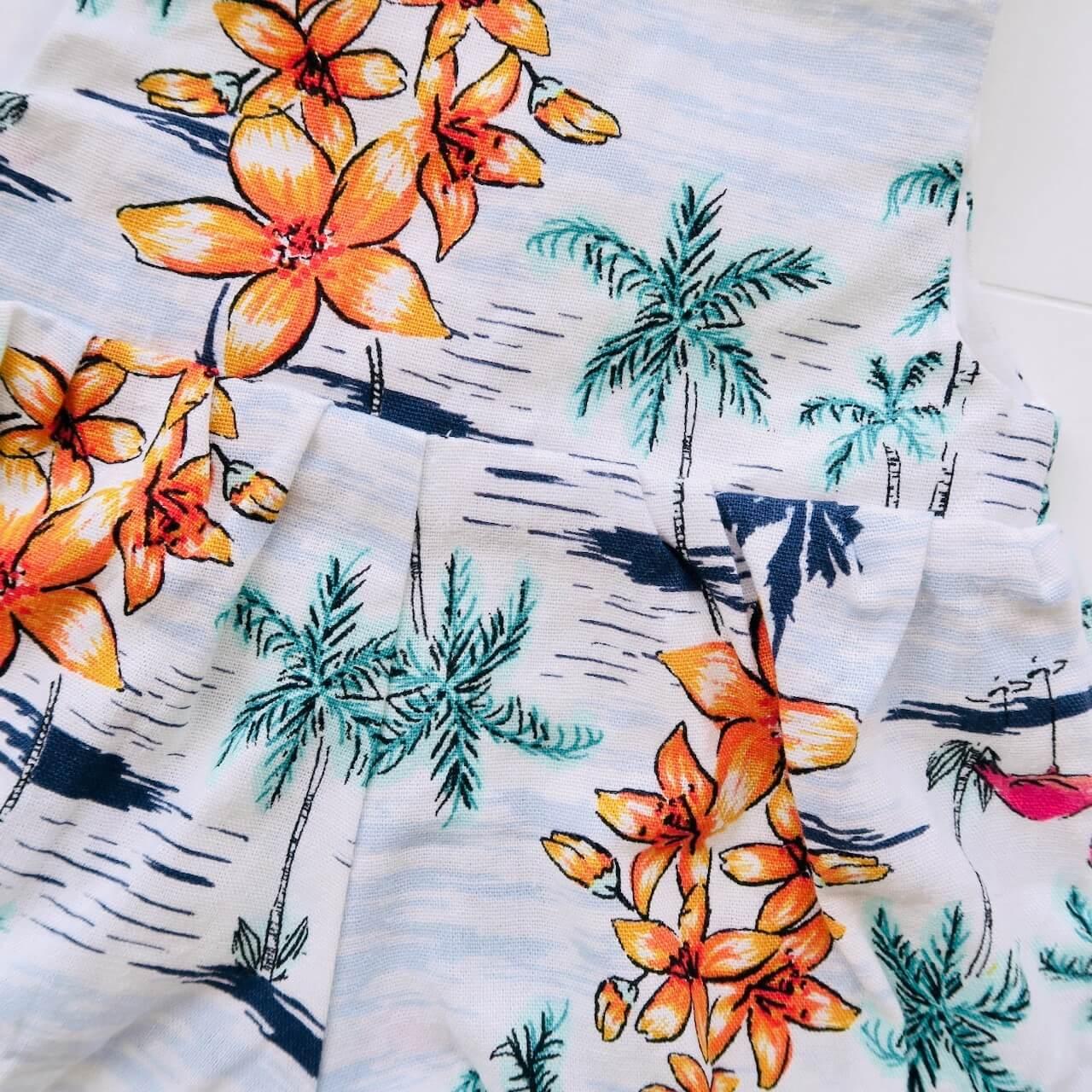 Orchid Playsuit in Beach Linen - Lil' Tati