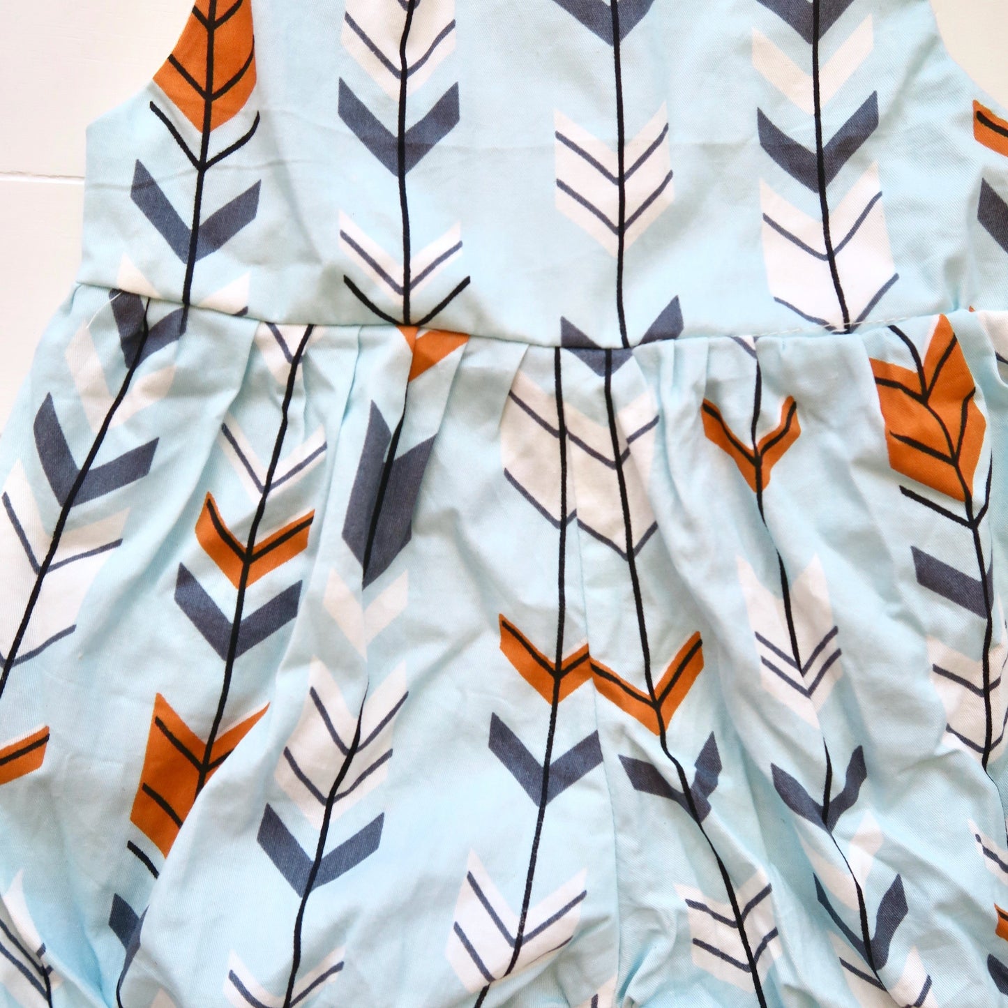 Orchid Playsuit in Blue Arrows Print - Lil' Tati
