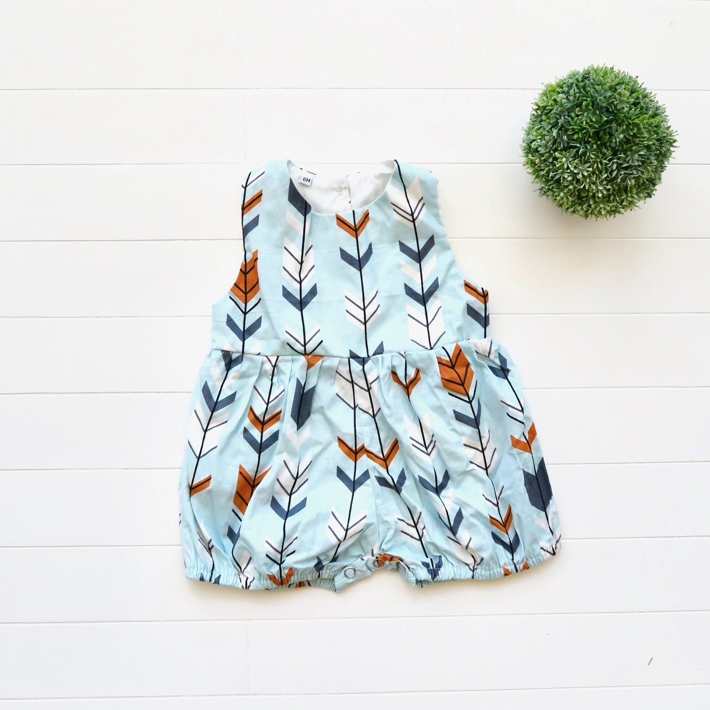 Orchid Playsuit in Blue Arrows Print - Lil' Tati