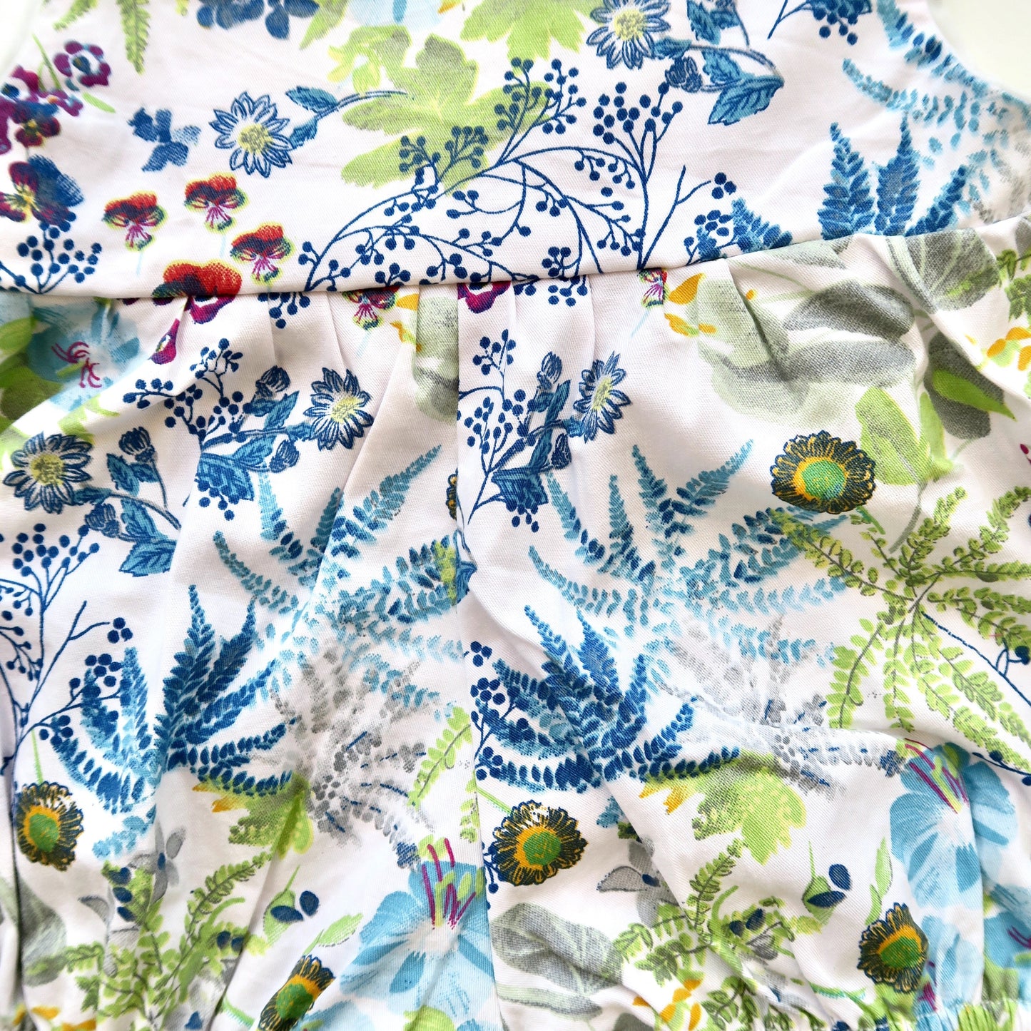 Orchid Playsuit in Botanical Garden Print - Lil' Tati