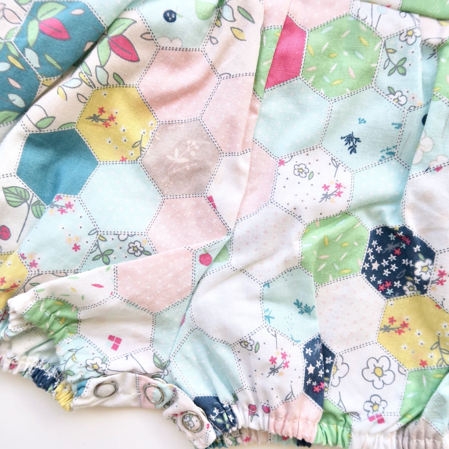 Orchid Playsuit in Bright Merry Hexagon - Lil' Tati