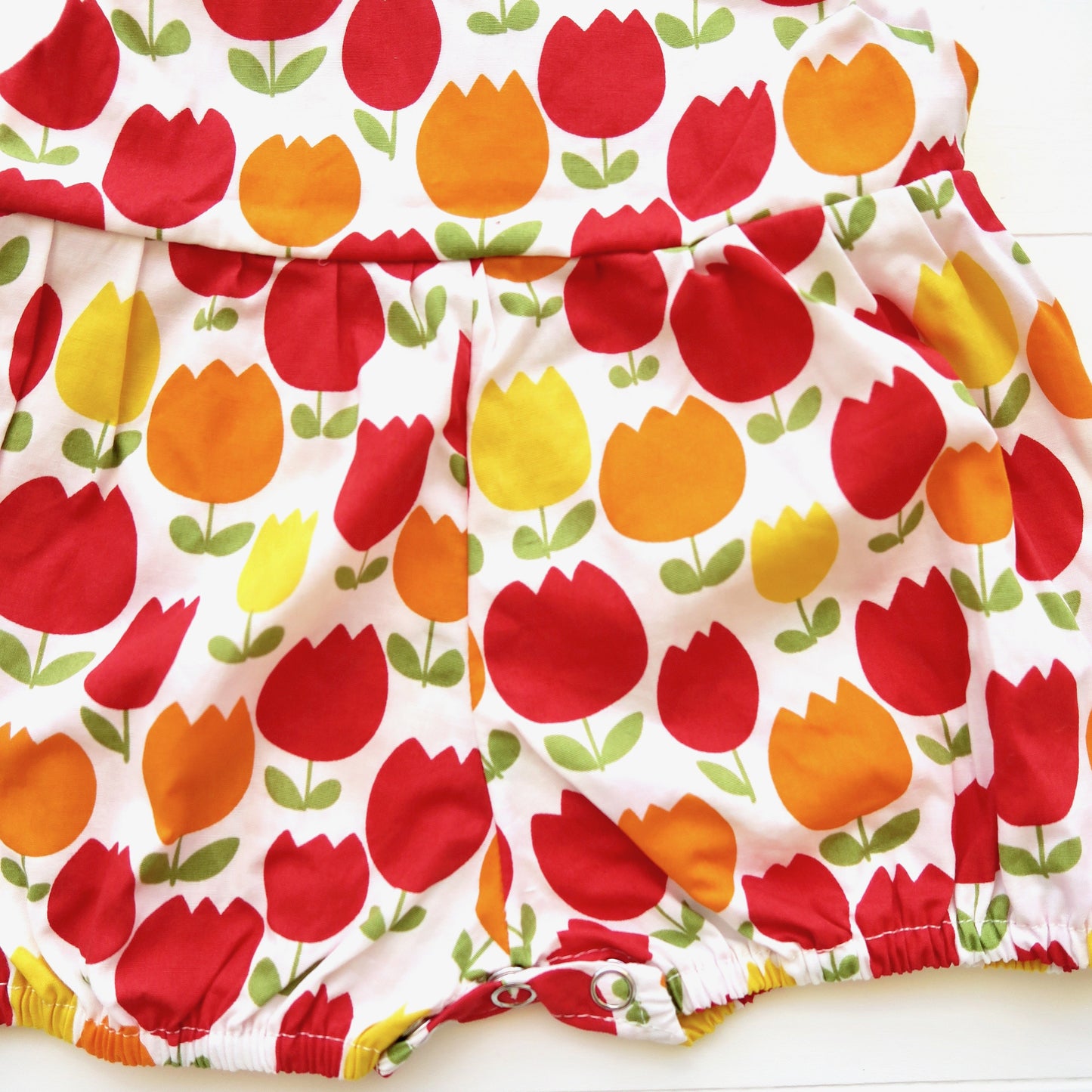 Orchid Playsuit in Bright Tulips Print - Lil' Tati