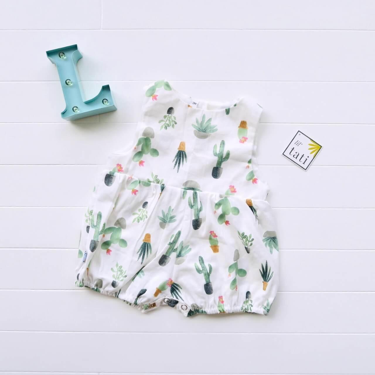 Orchid Playsuit in Cactus Bay Print - Lil' Tati