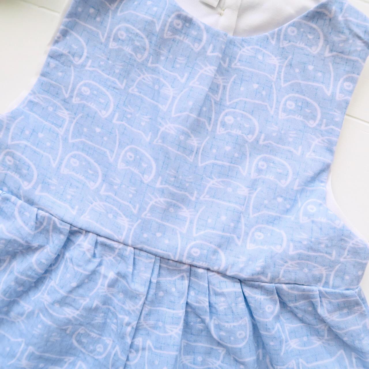 Orchid Playsuit in Cat Stamp Print - Lil' Tati