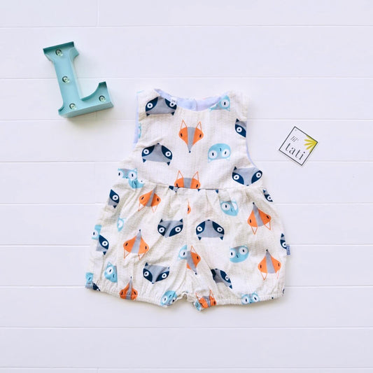 Orchid Playsuit in Little Fox Print - Lil' Tati