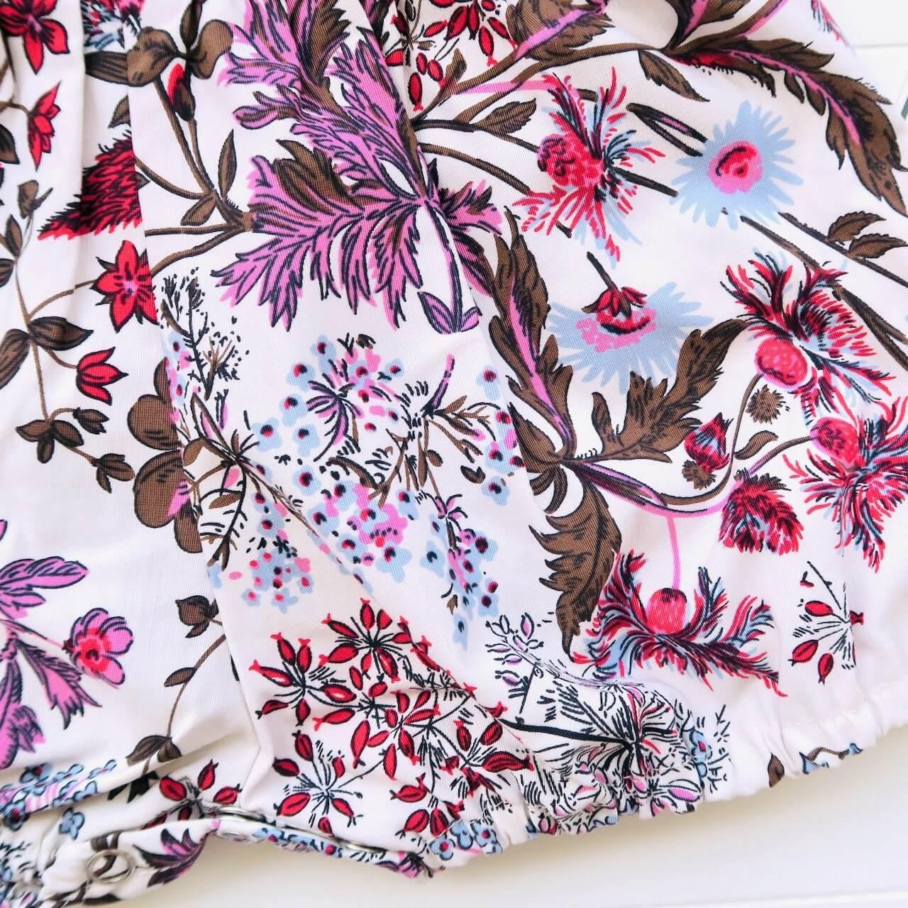 Orchid Playsuit in Magenta Purple Flowers Print - Lil' Tati