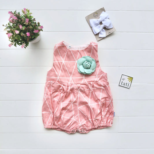 Orchid Playsuit in Pink Triangle - Lil' Tati