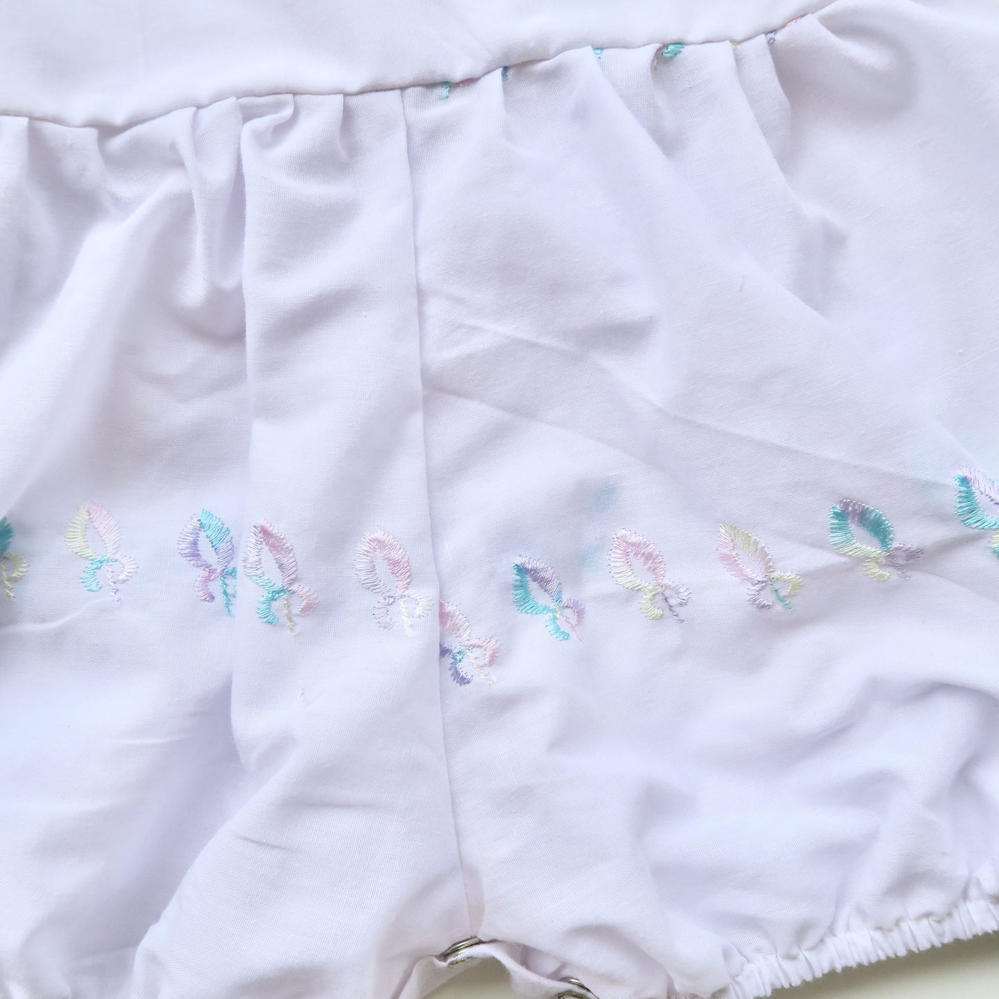 Orchid Playsuit - Collar in Lilac Pastel Embroidery - Lil' Tati
