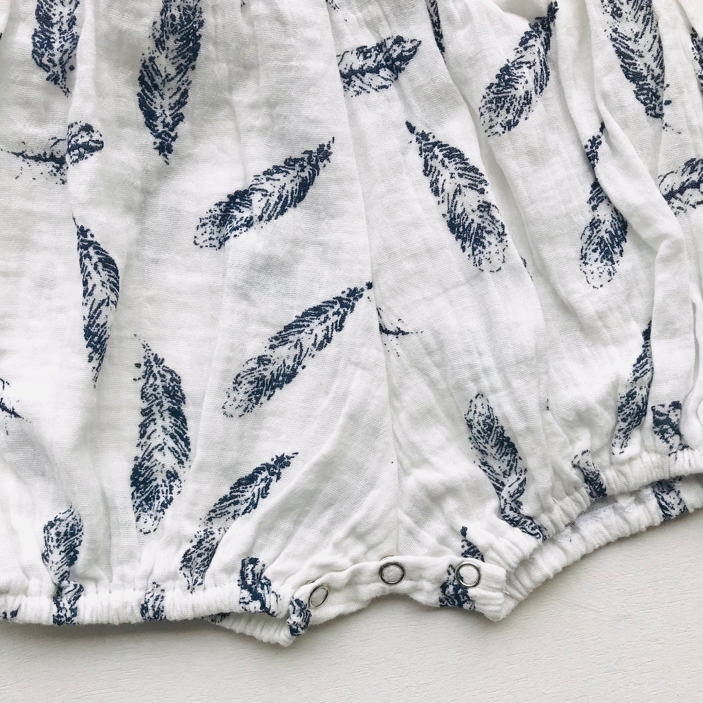 Orchid Playsuit - Ruffle Sleeves in Crepe Feather - White - Lil' Tati