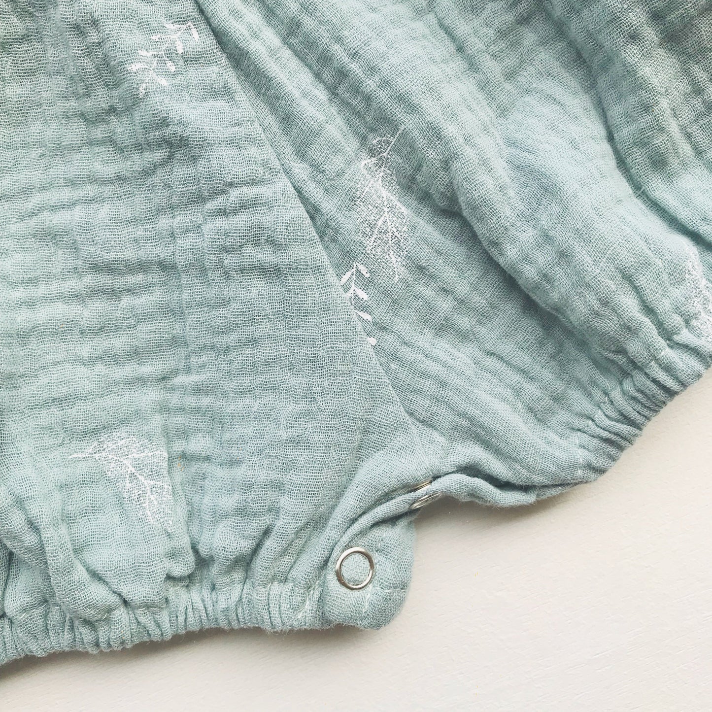 Orchid Playsuit - Ruffle Sleeves in Crepe - Leafy Sage Green - Lil' Tati
